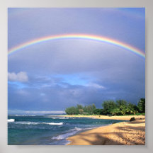 pequeño poster del arco iris de la costa