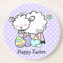 Pequeño práctico de costa de Pascua del cordero Posavasos Manualidades