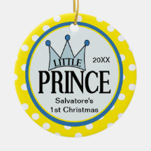 Pequeño príncipe amarillo First Christmas Ornament Ornamento Para Reyes Magos