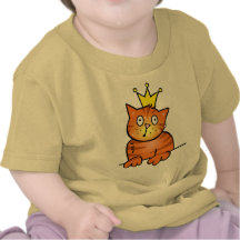 Pequeño príncipe Kitten Cat con la corona - camisa