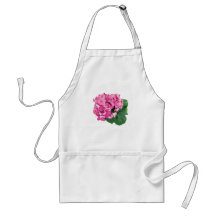 Pequeño racimo de geranios rosados delantales