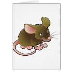 pequeño ratón marrón lindo tarjetón