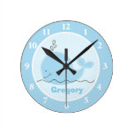 Pequeño reloj de pared personalizado de la ballena reloj de pared