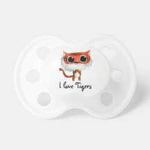 Pequeño tigre lindo chupetes de bebé