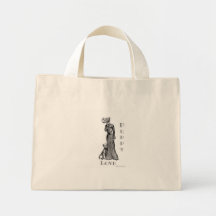 Pequeño tote del amor adolescente bolsas