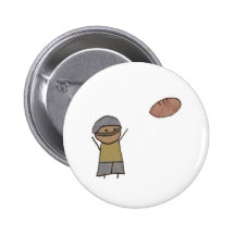 Pequeño un botón del fútbol pin