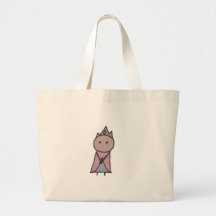 Pequeño un tote del jumbo de la princesa bolsa lienzo