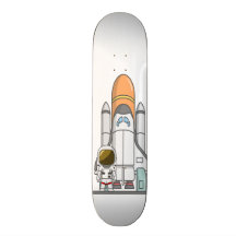 Pequeños astronauta y nave espacial monopatín personalizado