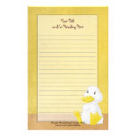 Pequeños efectos de escritorio blancos del pato papeleria de diseño