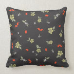Pequeños pájaros en gris y rojo almohadas
