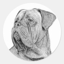 Pequeños pegatinas de Dogue de Bordeaux