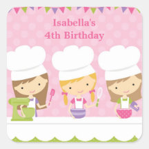 Pequeños pegatinas de la fiesta de cumpleaños de l