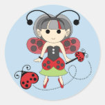 Pequeños pegatinas de Srta. Ladybug Girl Fairy Bug