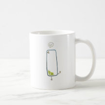 Pequeños pollos tazas de café