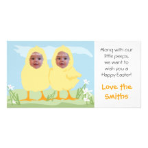 Pequeños polluelos de Pascua - tarjeta de la foto Tarjetas Fotográficas