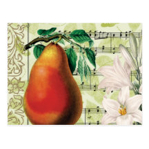 Pera elegante tarjetas postales