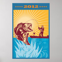 Perca americana 2012 del calendario del poster de 