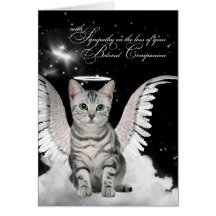 Pérdida de la condolencia del mascota de un ángel  tarjeton
