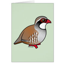 Perdiz de patas rojas tarjetas
