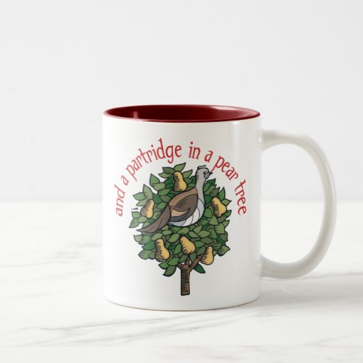 Perdiz en un peral taza