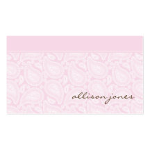 Perfectamente tarjeta de visita elegante rosada de