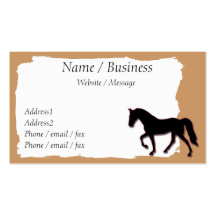Perfil de la bandera del caballo de Tennessee que  Plantilla De Tarjeta De Negocio