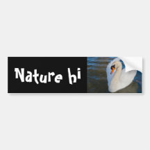 perfil del cisne etiqueta de parachoque