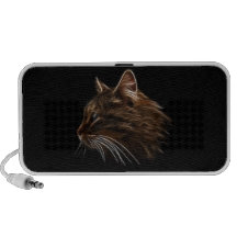Perfil del fractal de la cabeza del gatito del gat altavoces