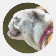 Perfil inglés del dogo pegatina