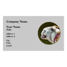 Perfil inglés del dogo tarjeta de negocio