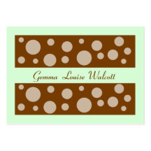 Perfil retro con clase de las burbujas del chocola tarjeta personal