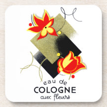 Perfume floral francés 1920 posavasos de bebidas