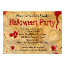 Pergamino, invitaciones de Halloween de la salpica Anuncios