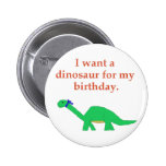 Perno del dinosaurio del cumpleaños pin