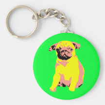 Perrito "amor del barro amasado de Puggy " Llaveros Personalizados
