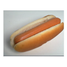 Perrito caliente llano delicioso tarjeta postal