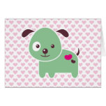 Perrito de Kawaii Tarjeton
