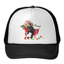 Perrito de Newfie del día de fiesta Gorras De Camionero