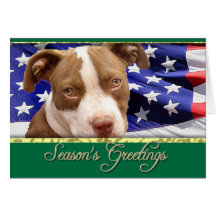 Perrito de Pitbull del americano Tarjeton