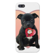 Perrito de Staffordshire bull terrier iPhone 5 Carcasas