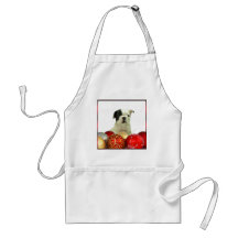 Perrito del dogo francés del navidad delantales