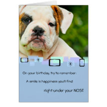 Perrito del dogo toda la tarjeta de felicitación d