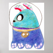 PERRITO DEL ESPACIO POSTER