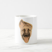 Perrito del pastor alemán de la taza/de la taza