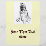 Perrito del pastor alemán flyer personalizado