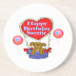 Perrito del Sweetie del feliz cumpleaños Posavasos Personalizados