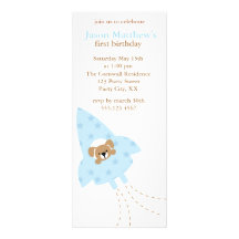 Perrito en invitaciones de Rocket de una fiesta de Anuncio Personalizado