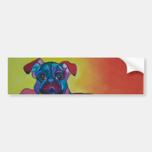 Perrito Etiqueta De Parachoque