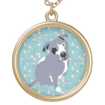 Perrito gris lindo de Pitbull en modelo de los cua Colgante