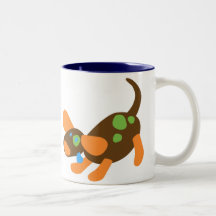 Perrito juguetón tazas